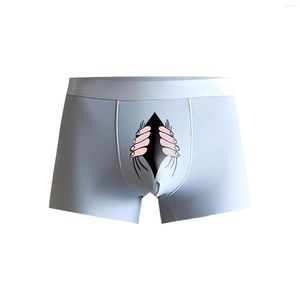 Underpants Мужская боксерская рука 3d -печать боксеры мультфильм смешные трусики с печать