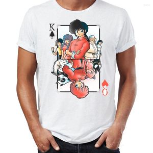 Camisa de camisetas masculinas ranma manga anime incrível tee impressa