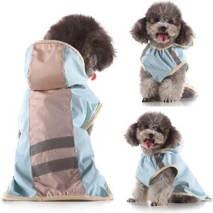 Hundkläder Pet Dog Waterproof Raincoat Jumpsuit Reflektiv Rain Coat Huven Vindtätjackor Små medelstora hundkläder Pet Apparel 230504