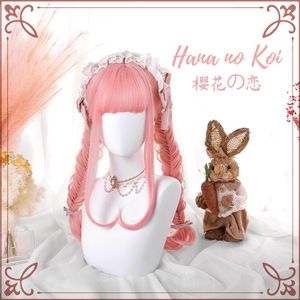 FESTIMENTO DE PARTE OUTRO EVENTO EVENTO JAPONESA JAPONELO MENOR GIRL GIOND POW POWDRANDO BANGA LOLITA WIG ALTA TEMPERATURA HALLOWEEN Carnival de Halloween