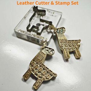 Ringar julserie Kopparform Läder Stampning Elk Anpassade frimärken Präglad läderkniv Die Cutter Keychain Making Craft Tool