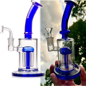 7,9 pollici Bicchieri Acqua Bong Narghilè Braccio Albero Perc Fumo Tubi di vetro Heady Dab Rigs Oil Rig Con 14mm Banger