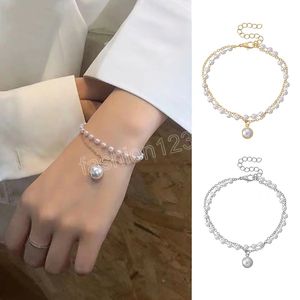 Freshwater Pearl Bracelet Fashion Simple Gold Color Silver Color Chain Bracelet Jewelry For Women Ladies Daily Gifts