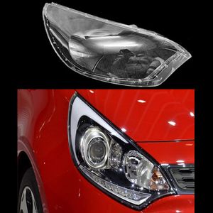 För Kia Rio Hatchback 2012 bilstrålkastare Shell Lamp skugga Transparent Cover Headlight Glass Strålkastslampa