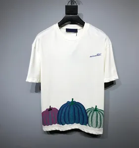 Herren-Plus-T-Shirts Polos Bestickte und bedruckte Sommerkleidung im Polar-Stil mit Rundhalsausschnitt aus reiner Street-Baumwolle r124ed
