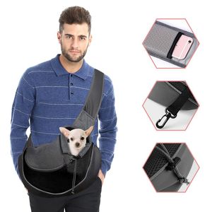 Carrier Kommilife Pet Dog Carrier Breatoble Mesh Oxford Carrier för hundkatter utomhus reser enskild axel hundväska tillbehör