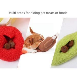 Giocattoli di peluche per cani da compagnia Snuffle Toy Pet Puzzle interattivo Alimentatore Squeaky Training Cute Food Toys Iq Attività da masticare Treat Dog Game Ani B3v2