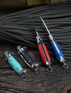 Coltelli tascabili EDC da campeggio con coltelli pieghevoli automatici Mini portachiavi Italian Mafia 4 colori