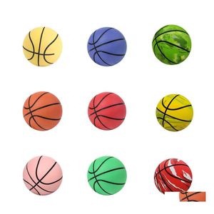 Yenilik Ürünleri 100 PCS/Lot 6cm Süper Yüksek Elastikiyet Mini Kauçuk Basketbol Dekompresyonu İçi Boş Yavru Yok Toplu Çocuk Oyuncaklar Modeli Dro Dhyfw