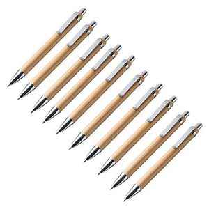 2023 nuove penne a sfera set di penne strumenti di scrittura in bambù e legno, ricarica blu (60 pezzi) 1