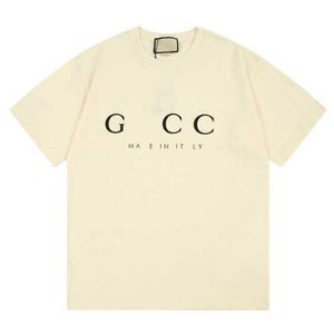 T-shirt di design Camicia Differenzia la versione di qualità originale del mercato T-shirt con maniche rilassate unisex Chaopai Simple English