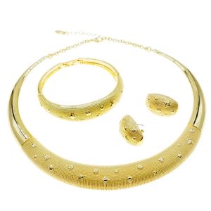 Naszyjnik Zestaw Mody Włoski złoto Planed Jewelry Year Bankiet Prezenta