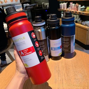 Tumblers 600ML 800ML 1000ML Outdoor Thermos Kettle Water Bottle with Tea Filter 304 Stainless Steel Thermal Cup Leakproof Flask Sports 230503