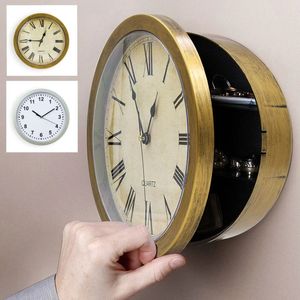 Caixa de armazenamento Relógio de parede Relógio oculto Cofres secretos relógios ocultos para guardar jóias em dinheiro de dinheiro unissex