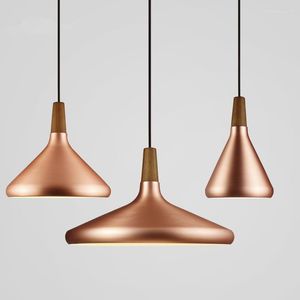 Ljuskronor Modern LED Copper Aluminium Pendant Lights Nordic Art Creative Restaurant Bar Hanging Lamps Living Room Kitchen Retro Lamp