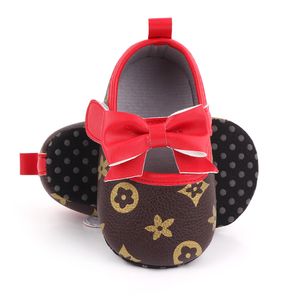 Baby Shoes Infat born Girl First Walkers Butterfly Knot Princess Shoes For Baby Girls Soft Soled Flats Moccasins 0-18Months