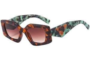 Hot Green gemma occhiali da sole turchesi occhiali da sole Designer Luxury donna montatura quadrata tartarugata Sfumature geometriche HD Triangolo logo SPR15Y Piccola montatura occhio di gatto