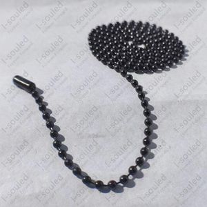 Catene sottili piccole classiche da 2,4 mm in titanio nero collana con catena a sfere leggerezza fai da te i tuoi gioielli