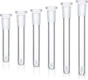 Glass Downstem Hookah Pipe Flush Top Female Reducer Adapter 10-15cm Diffused Down Stem Diffuser for Water Pipes Bongs