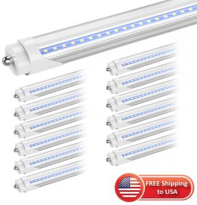 led tubes 8ft single pin FA8 t8 led tubes 45W 4800Lm LED Fluorescent Tube Lamps 85-265V + Stock In USA