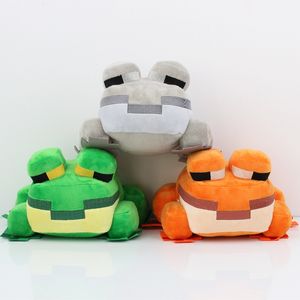 Manufacturers wholesale 3-color 20cm minecraft frog plush toys cartoon games surrounding animals square frog children's gifts