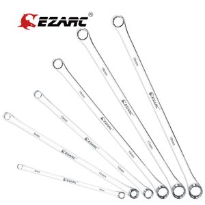 Moersleutel EZARC 6-teiliges Schraubenschlüssel-Set, extra langer Ringschlüssel-Satz, 8 mm, 19 mm, metrische Kombination, robuster Luftfahrt-Schraubenschlüssel CRV für Autoreparatur