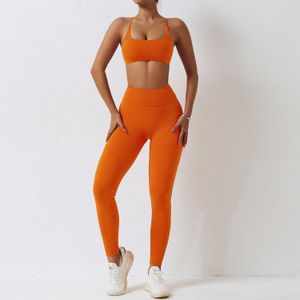 Yoga outfit Yoga Set Women's 2-Piece Gym Clothes Push Up Clothing High midje Leggings Fitness Shorts Sport Bh Workout Tracksuit Sportswear P230504