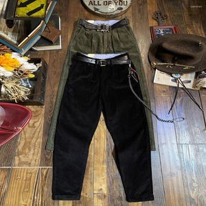 Męskie spodnie krawieckie Brando American Retro ciężko zagęszczona sprężyna i jesienna zwężająca się sztrut