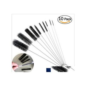 Cleaning Brushes 10Pcs Portable High Quality Household Bottle Pipe Bong Cleaner Glass Tube Brush Sets Drop Delivery Home Garden Hous Dhe6J