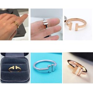 Cluster Rings Solid Silver Ring Original Högkvalitativ spiral Square Letter Series Justerbar Women Logo Wire Classic Fashion Jewelry