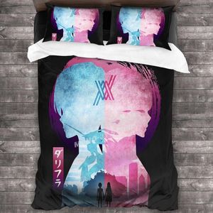 Bedding Sets Zero Two Anime Collage Darling In The Franxx Set Duvet Cover Pillowcases Comforter Bedclothes