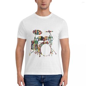 Polo da uomo Rockin 'Drum Kit T-shirt classica T-shirt pesanti da uomo in cotone per uomo Un ragazzo