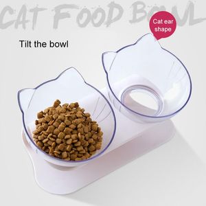 Feeding Double Cat Dog Bowls With Raised Stand NonSpill Cat Water Bowl for Cat Food Bowls for Dog Feeder for Small Cat Dog TUE8