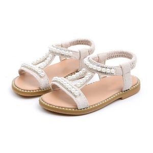 Summer Baby Girls Toddler Infant Kids Pearl Crystal Single Princess Shoes Sandals For Children Girl Black