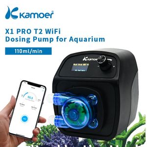 ポンプkamoer 110ml/min x1 pro t2 wifi投与ポンプは、iOSとアンドロイド制御を支える水族館用のKPAS100 peristalticポンプを備えたポンプ