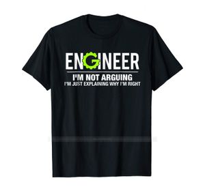 Engenheiro de camisetas masculinas, não estou discutindo camiseta engraçada de camiseta de algodão masculino de verão T-shirt Tamanho do euro 230504