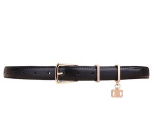 Fashion Smooth Buckle Belt Retro Design Thin midjebälten för män Kvinnors bredd 2,5 cm äkta kohud 3 Färg Valfritt högkvalitativt