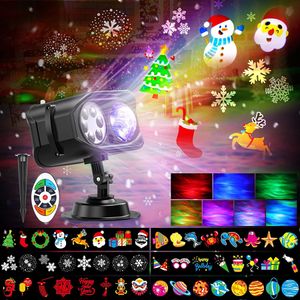Halloween projection lamp Christmas festival led cartoon atmosphere small night light laser ocean pattern light remote control timing projector
