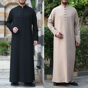 Muslim Robe Men Jubba Thobe Saudi Arabia Kaftan Pour Homme Musulman Abaya Qamis Casual Islamic Clothing Fashion Islam Dress Eid
