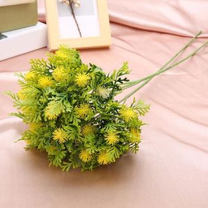 装飾的な花の花輪プラスチック多肉植物の人工ドラゴンフルーツ植物パ​​ーティーDIYウェディングデコレーショングリーンフェイクリース1