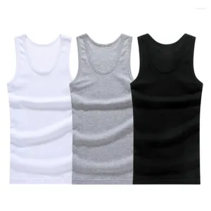 Men's Tank Tops 3pcs lot Cotton Mens Underwear Sleeveless Top Solid Muscle Vest Undershirts O-neck Gymclothing T-shirt Men's Male