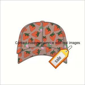 88 High Quality Strawberry Baseball Caps Cottus Cactus Classic Letter Ball Ball Caps Summer Mulheres Chapéus solares ao ar livre Capinho de capitão Ajusta Visor112