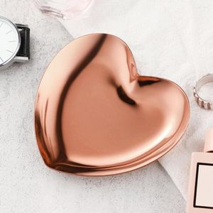 Plates Reusable Useful Stainless Steel Dessert Dish Rose Gold Color Bathroom Towel Stackable Household Supplies