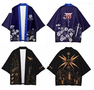 Ethnische Kleidung SPIEL Honkai Impact 3 Strickjacke Japanischer Kimono Haori Yukata Cosplay Damen/Herren Sommerhemd Kurzarm Streetwear Lose