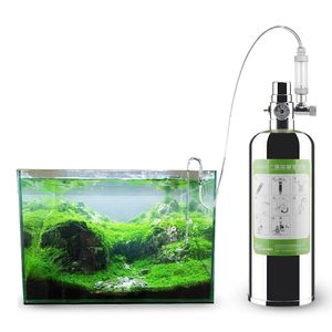 Utrustning 1L 2L Aquarium CO2 Generator System Kit CO2 Rostfritt stålcylinder Koldioxidreaktorpaket för växter akvarium