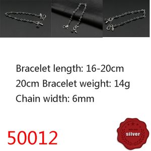 50012 Popular European and American Bracelets Retro Fashion 925 Sterling Silver Cross Bracelet Couple Fashion Accessories