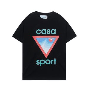 Мужская дизайнерская футболка Casablanca Woman Casa Fashion 100% хлопок с коротким рукавом в уличном стиле Мужская футболка Casablanc Рубашки