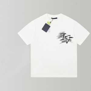 夏の新しいショートスリーブTシャツダブルヤーンファブリックステレオレターシャツ印刷女性メンズラウンドネックTシャツオリジナルスウェットシャツポロシャツE444C3