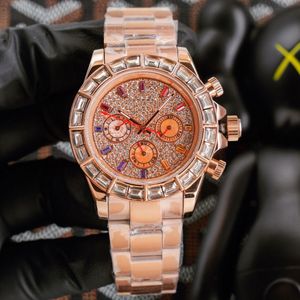 Męskie zegarek Automatyczne zegarki mechaniczne Rainbow Diamond Sapphire Women Business Wristwatch 43 mm Montre de Luxe