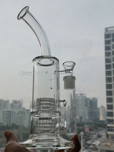 Mobius Bong Narghilè Matrix Perc Dab Bubbler Water Pipe Recycler Oil Rigs Con giunto da 18 mm Spessore Glass Water Bong